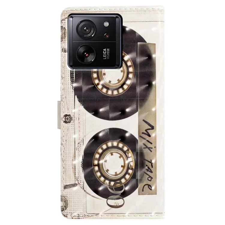 For Xiaomi 13T / 13T Pro / Redmi K60 Ultra Wallet Phone Case 3D Pattern Design Magnetic Folio Cover