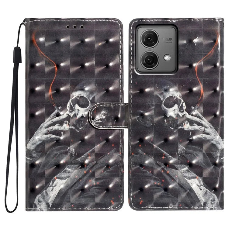 For Motorola Moto G84 5G Phone Case Pattern Print Design Flip Wallet Cover
