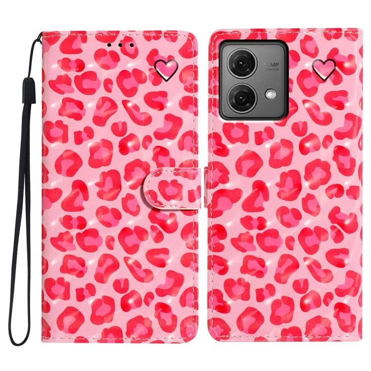 For Motorola Moto G84 5G Phone Case Pattern Print Design Flip Wallet Cover