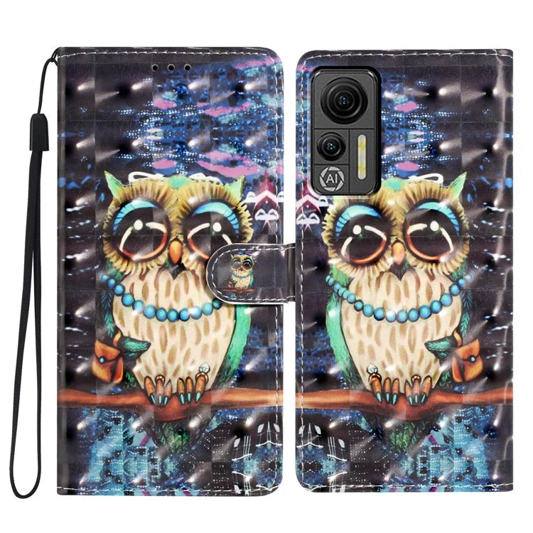 For Ulefone Note 14 Case with Card Organizer 3D Pattern Leather Wallet Flip Cover