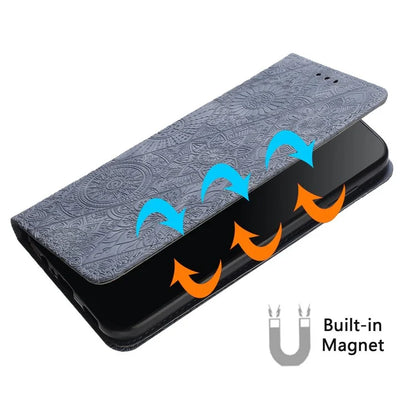 For Samsung Galaxy A05s 4G Wallet Case Card Holder Stand Built-in Magnetic Closure Phone Cover