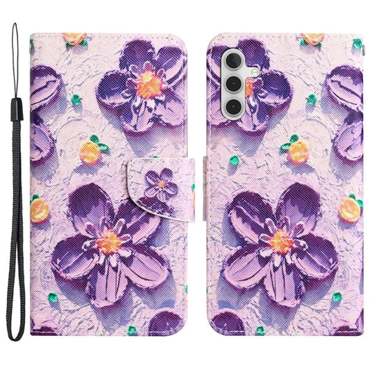 For Samsung Galaxy A05s 4G Phone Case Pattern Folding Stand PU Leather Cover