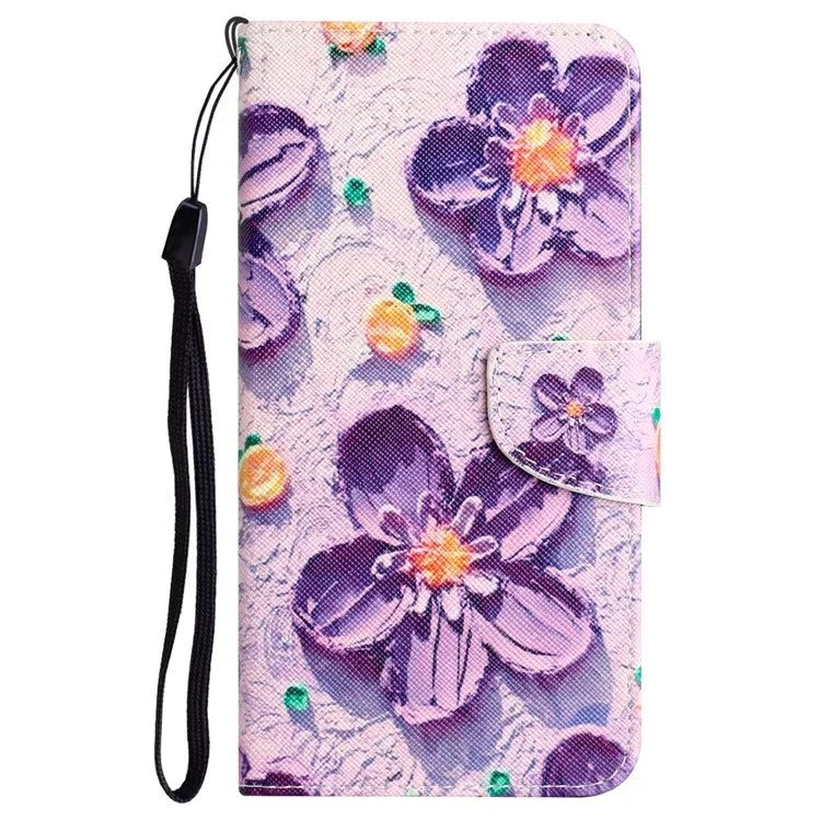 For Samsung Galaxy A05s 4G Phone Case Pattern Folding Stand PU Leather Cover