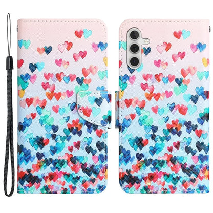 For Samsung Galaxy A05s 4G Phone Case Pattern Folding Stand PU Leather Cover