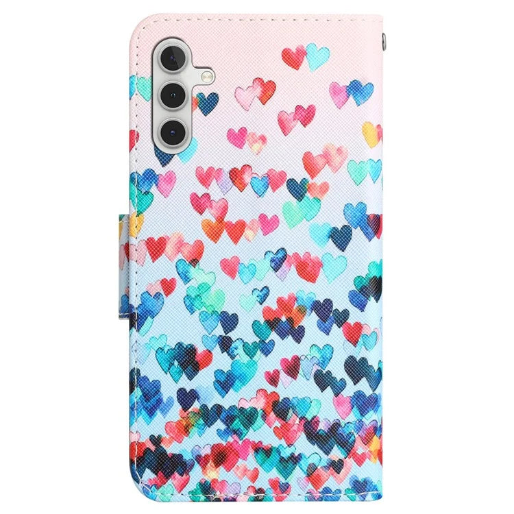 For Samsung Galaxy A05s 4G Phone Case Pattern Folding Stand PU Leather Cover