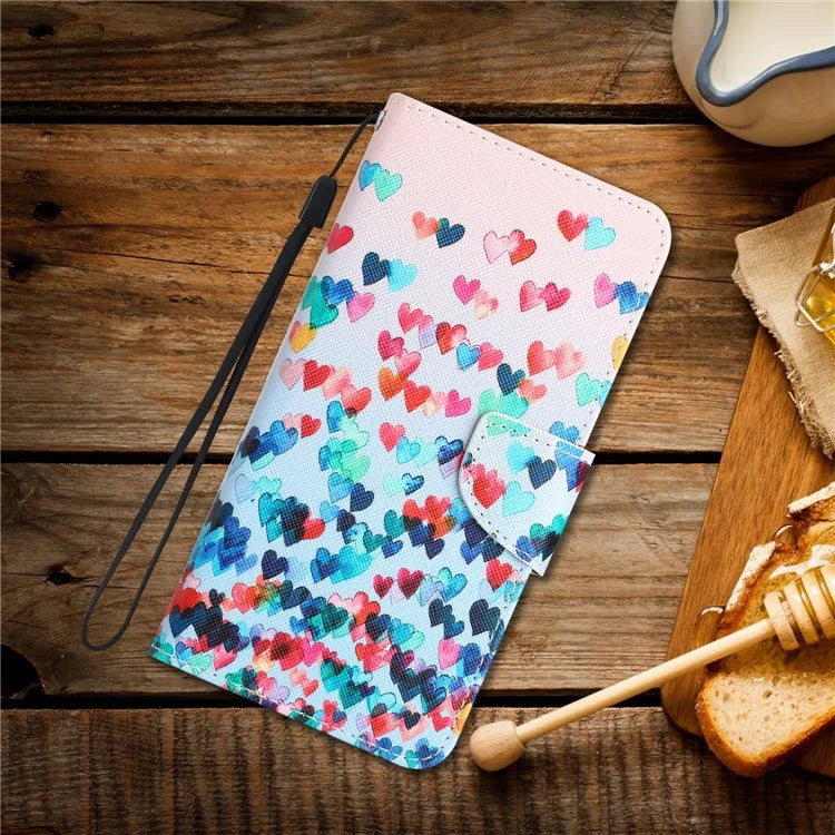 For Samsung Galaxy A05s 4G Phone Case Pattern Folding Stand PU Leather Cover