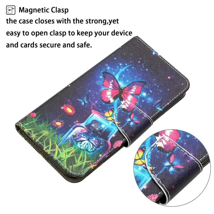 For Samsung Galaxy A05s 4G Phone Case Pattern Folding Stand PU Leather Cover