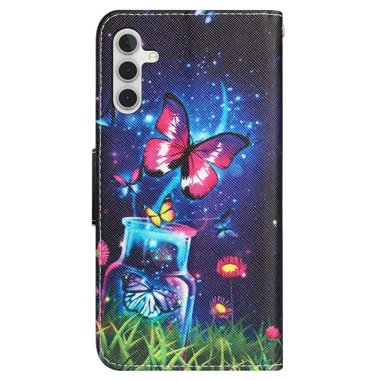 For Samsung Galaxy A05s 4G Phone Case Pattern Folding Stand PU Leather Cover