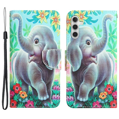 For Samsung Galaxy A05s 4G Phone Case Pattern Folding Stand PU Leather Cover