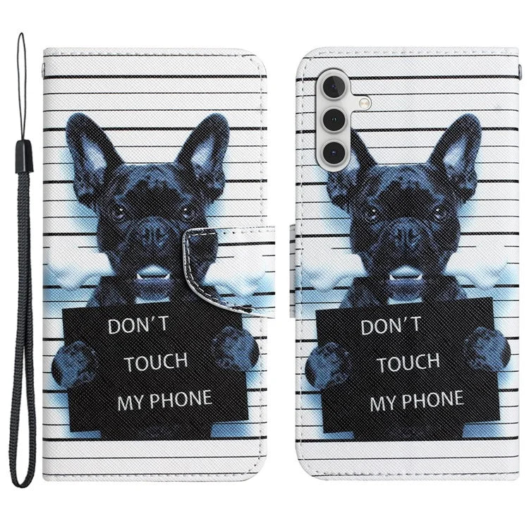For Samsung Galaxy A05s 4G Phone Case Pattern Folding Stand PU Leather Cover