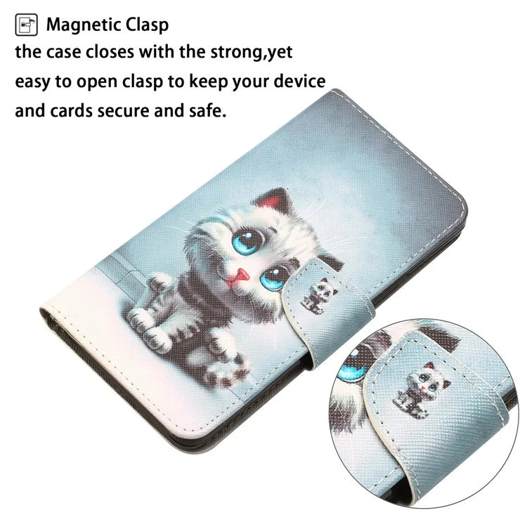 For Samsung Galaxy A05s 4G Phone Case Pattern Folding Stand PU Leather Cover