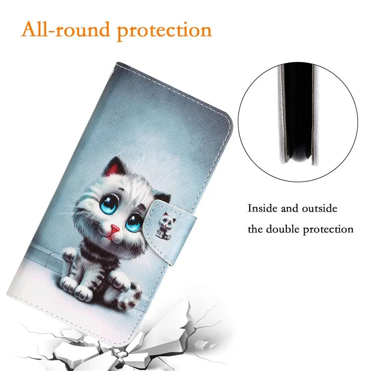 For Samsung Galaxy A05s 4G Phone Case Pattern Folding Stand PU Leather Cover