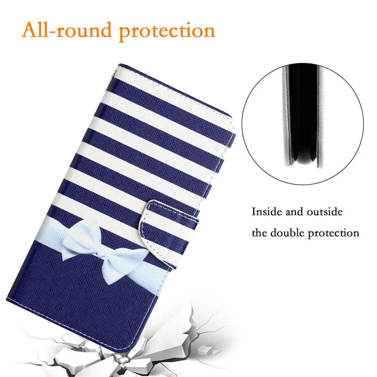 For Samsung Galaxy A05s 4G Phone Case Pattern Folding Stand PU Leather Cover