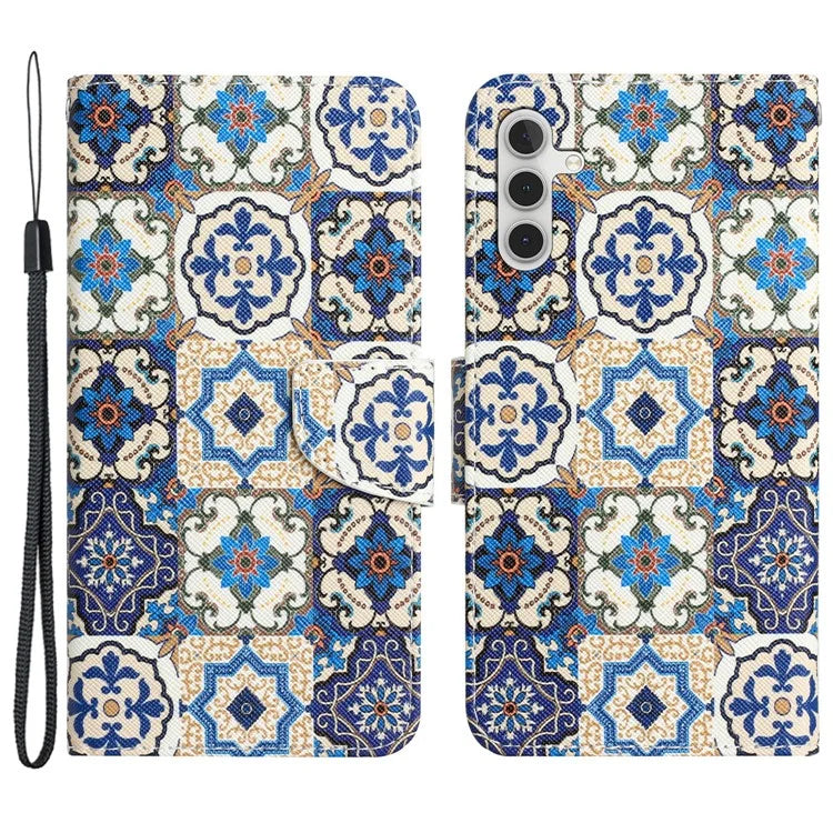 For Samsung Galaxy A05s 4G Phone Case Pattern Folding Stand PU Leather Cover