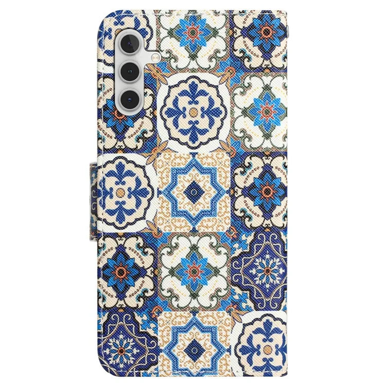 For Samsung Galaxy A05s 4G Phone Case Pattern Folding Stand PU Leather Cover