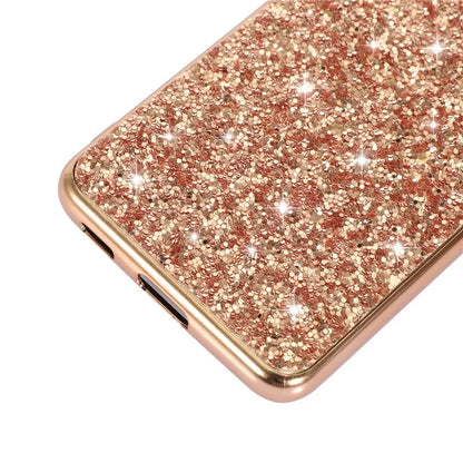 For Samsung Galaxy S24+ Case Glittering Sequins TPU Frame + PC Back Phone Cover