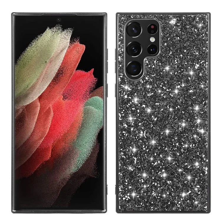For Samsung Galaxy S24 Ultra Cell Phone Case Electroplating TPU Frame + PC Back Protective Shell