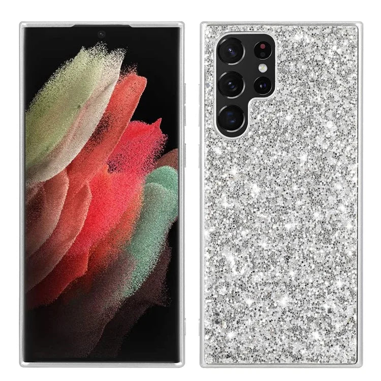 For Samsung Galaxy S24 Ultra Cell Phone Case Electroplating TPU Frame + PC Back Protective Shell