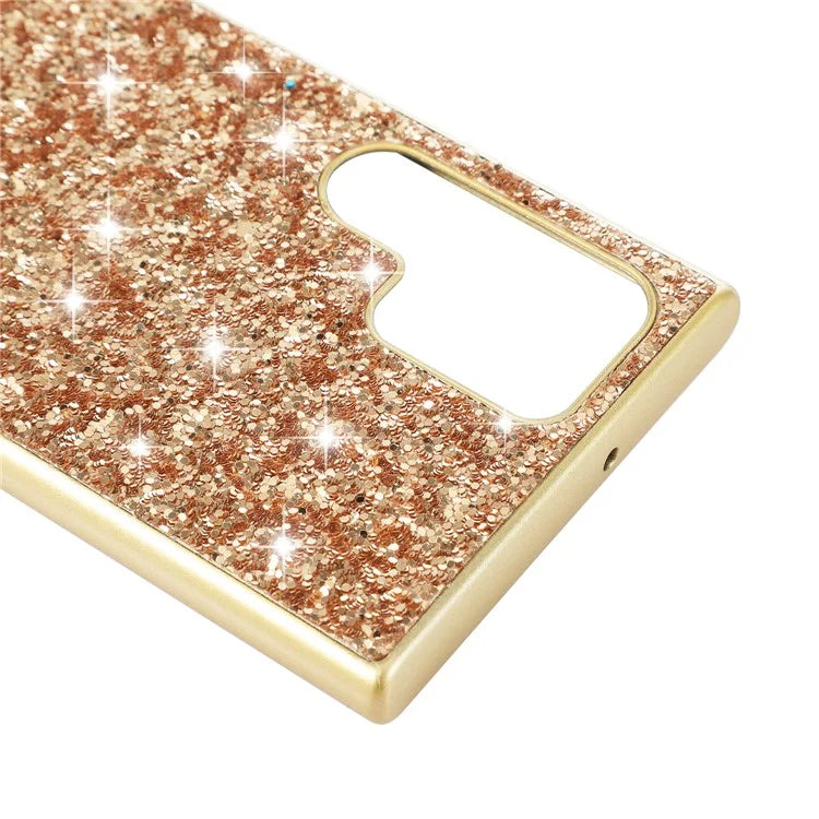 For Samsung Galaxy S24 Ultra Cell Phone Case Electroplating TPU Frame + PC Back Protective Shell