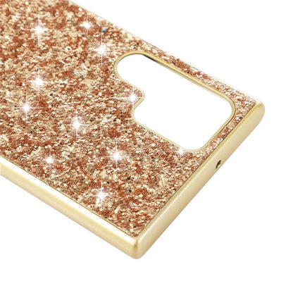 For Samsung Galaxy S24 Ultra Cell Phone Case Electroplating TPU Frame + PC Back Protective Shell