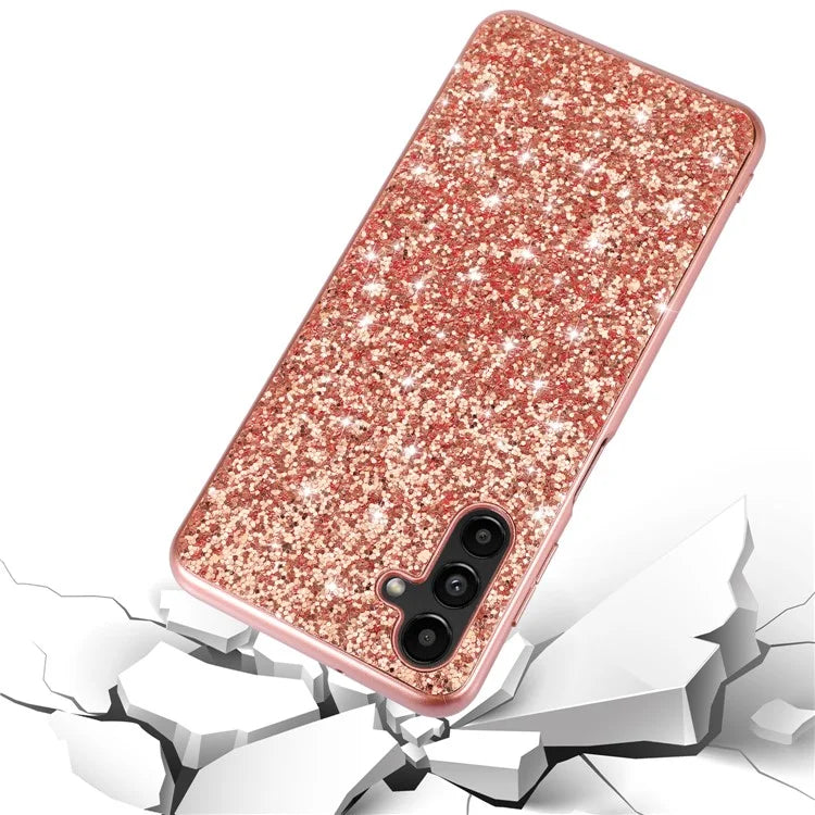 For Samsung Galaxy A15 5G Case Glitter Electroplated TPU Frame PC Back Cover