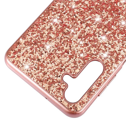 For Samsung Galaxy A15 5G Case Glitter Electroplated TPU Frame PC Back Cover