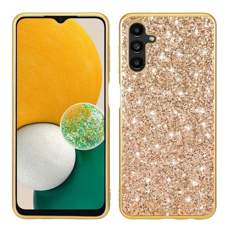 For Samsung Galaxy A15 5G Case Glitter Electroplated TPU Frame PC Back Cover