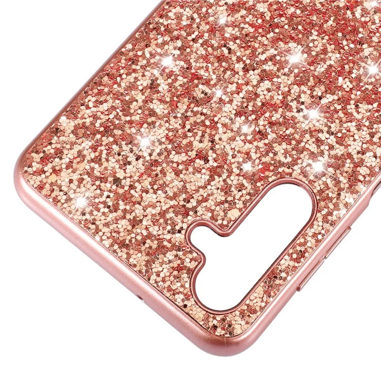 For Samsung Galaxy A15 5G Case Glitter Electroplated TPU Frame PC Back Cover