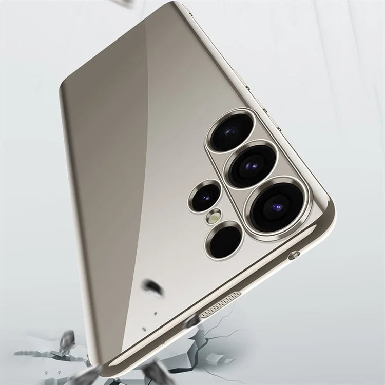 SULADA For Samsung Galaxy S24+ Clear Case Ultra-Thin Electroplated Edge TPU Cover