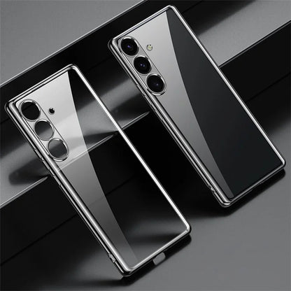 SULADA For Samsung Galaxy S24+ Clear Case Ultra-Thin Electroplated Edge TPU Cover