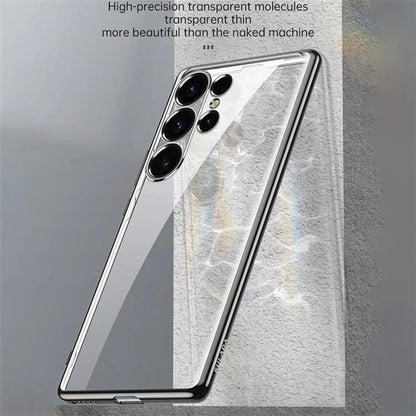 SULADA For Samsung Galaxy S24+ Clear Case Ultra-Thin Electroplated Edge TPU Cover