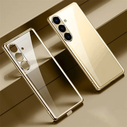 SULADA For Samsung Galaxy S24+ Clear Case Ultra-Thin Electroplated Edge TPU Cover