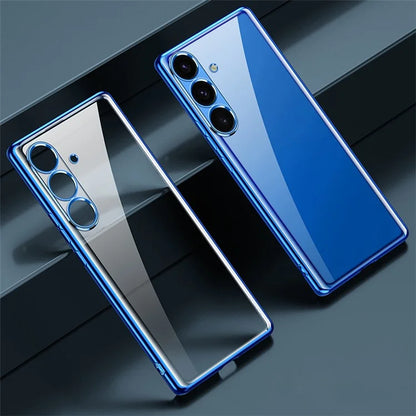 SULADA For Samsung Galaxy S24+ Clear Case Ultra-Thin Electroplated Edge TPU Cover