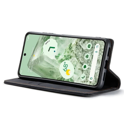 CASEME 013 Series For Google Pixel 8a Magnetic Case Anti-scratch PU Leather Phone Wallet Cover