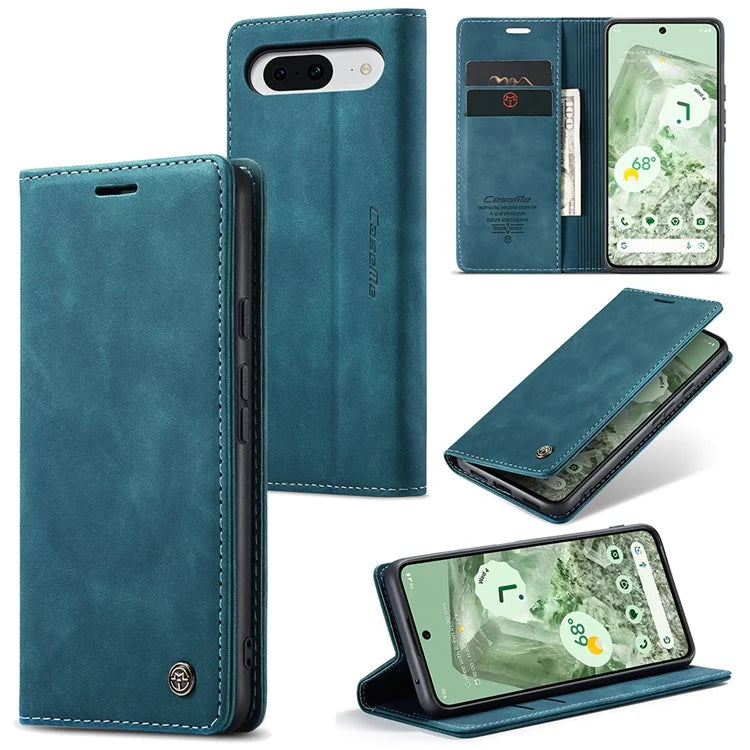 CASEME 013 Series For Google Pixel 8a Magnetic Case Anti-scratch PU Leather Phone Wallet Cover