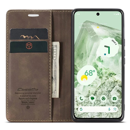 CASEME 013 Series For Google Pixel 8a Magnetic Case Anti-scratch PU Leather Phone Wallet Cover