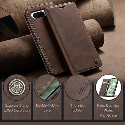 CASEME 013 Series For Google Pixel 8a Magnetic Case Anti-scratch PU Leather Phone Wallet Cover