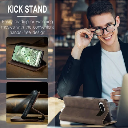 CASEME 013 Series For Google Pixel 8a Magnetic Case Anti-scratch PU Leather Phone Wallet Cover