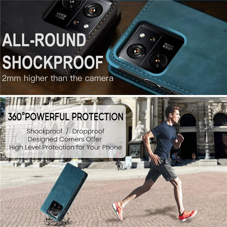 CASEME 013 Series For Xiaomi 13T / 13T Pro / Redmi K60 Ultra Case Leather Shockproof Stand Phone Cover