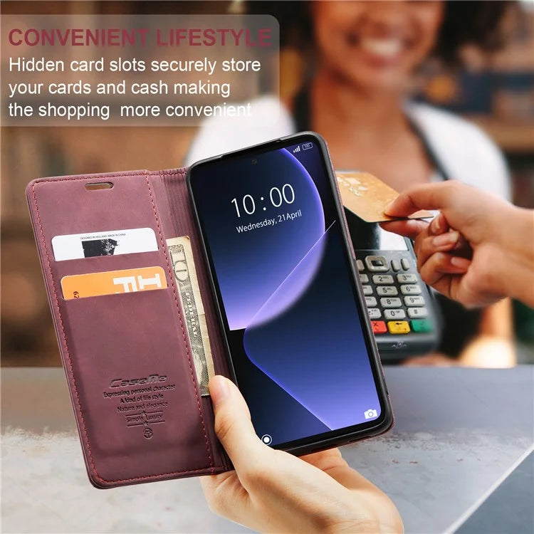 CASEME 013 Series For Xiaomi 13T / 13T Pro / Redmi K60 Ultra Case Leather Shockproof Stand Phone Cover