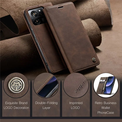CASEME 013 Series For Xiaomi 13T / 13T Pro / Redmi K60 Ultra Case Leather Shockproof Stand Phone Cover