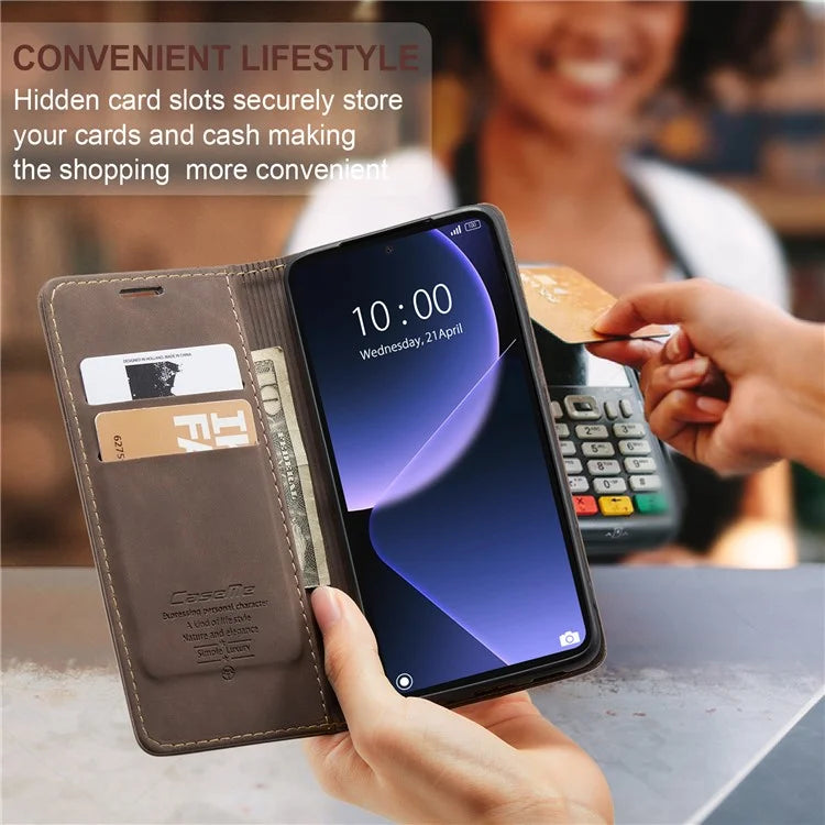 CASEME 013 Series For Xiaomi 13T / 13T Pro / Redmi K60 Ultra Case Leather Shockproof Stand Phone Cover