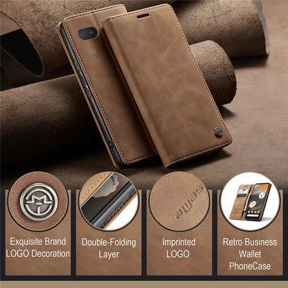 CASEME 013 Series For Google Pixel 6a Case PU Leather Flip Stand Phone Protector
