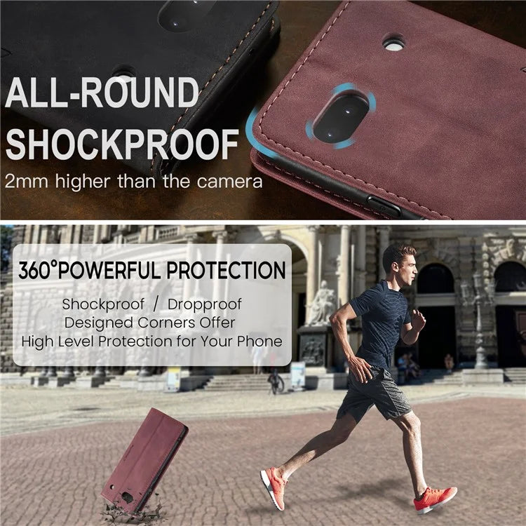 CASEME 013 Series For Google Pixel 6a Case PU Leather Flip Stand Phone Protector