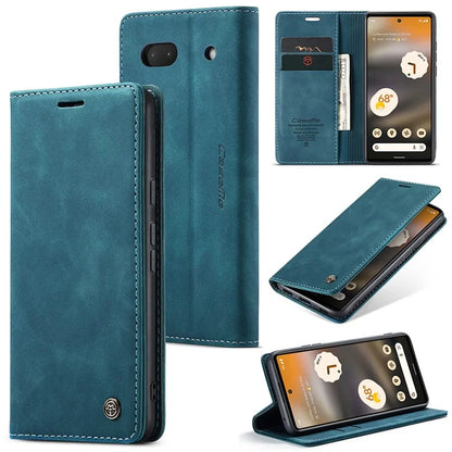 CASEME 013 Series For Google Pixel 6a Case PU Leather Flip Stand Phone Protector