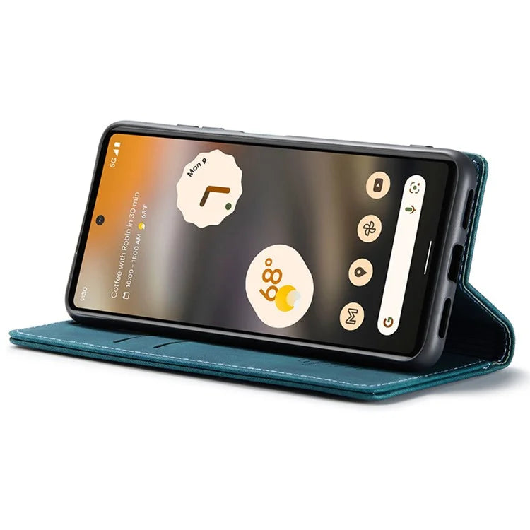 CASEME 013 Series For Google Pixel 6a Case PU Leather Flip Stand Phone Protector