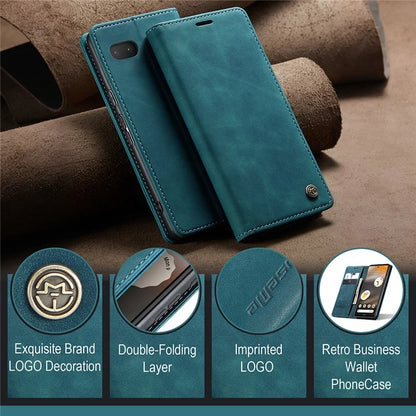CASEME 013 Series For Google Pixel 6a Case PU Leather Flip Stand Phone Protector