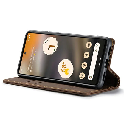 CASEME 013 Series For Google Pixel 6a Case PU Leather Flip Stand Phone Protector