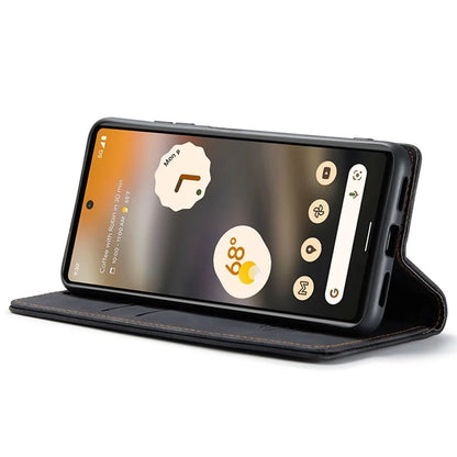 CASEME 013 Series For Google Pixel 6a Case PU Leather Flip Stand Phone Protector