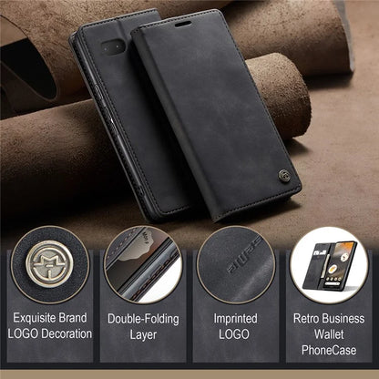 CASEME 013 Series For Google Pixel 6a Case PU Leather Flip Stand Phone Protector